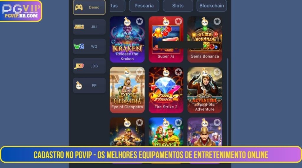 PGVIP Registro - Os melhores equipamentos de entretenimento online